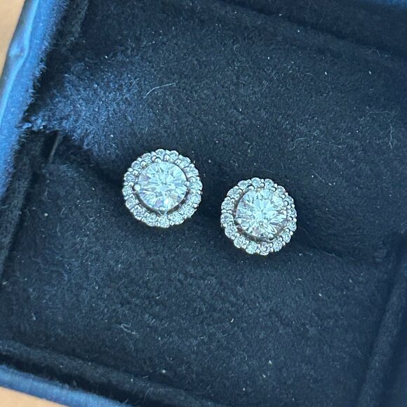 Custom Stud Earrings with Diamond Jackets